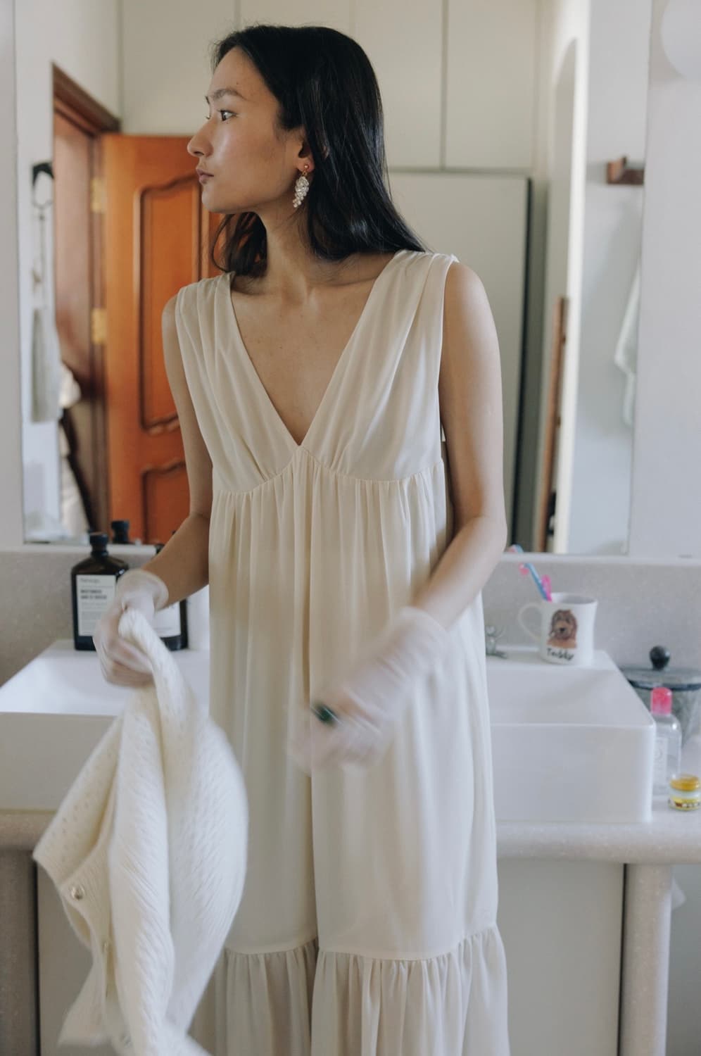 파르벵 VELORA SHIRRING SHEER DRESS 상품이미지1