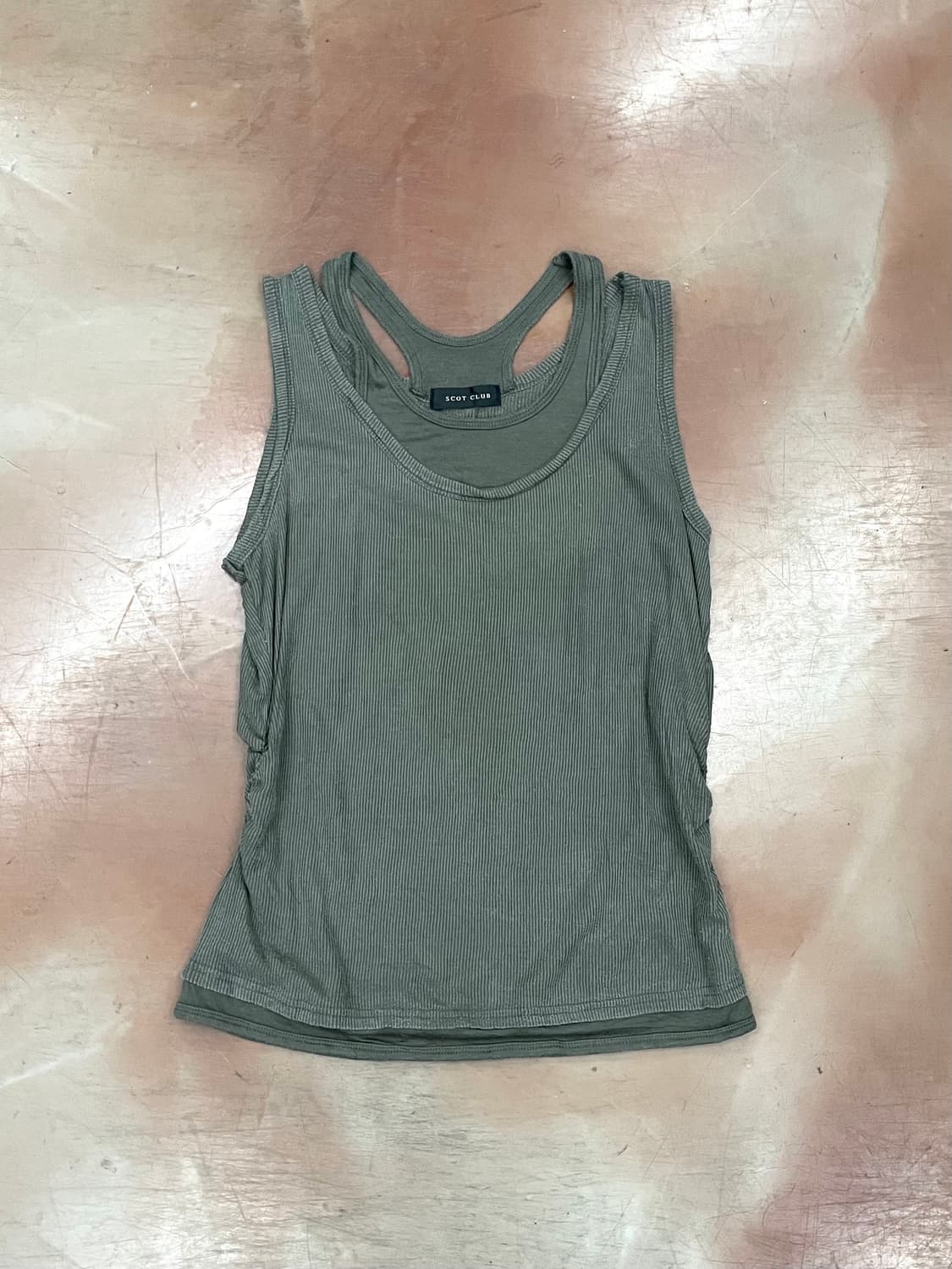 Layered Khaki sleeveless 상품이미지3