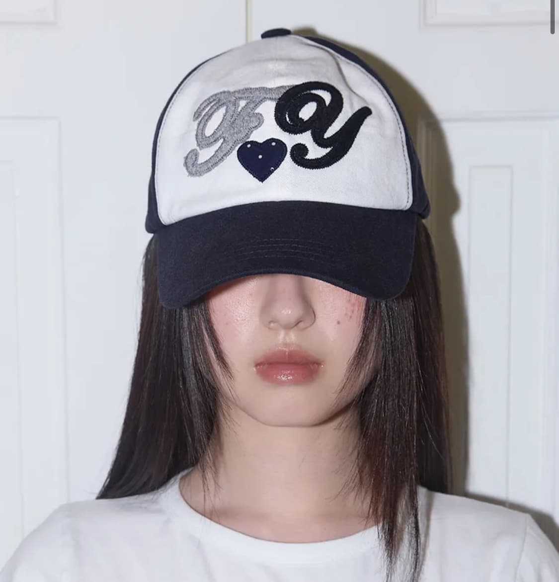 무신사 팬시클럽 블록 볼캡 네이비 상품이미지1