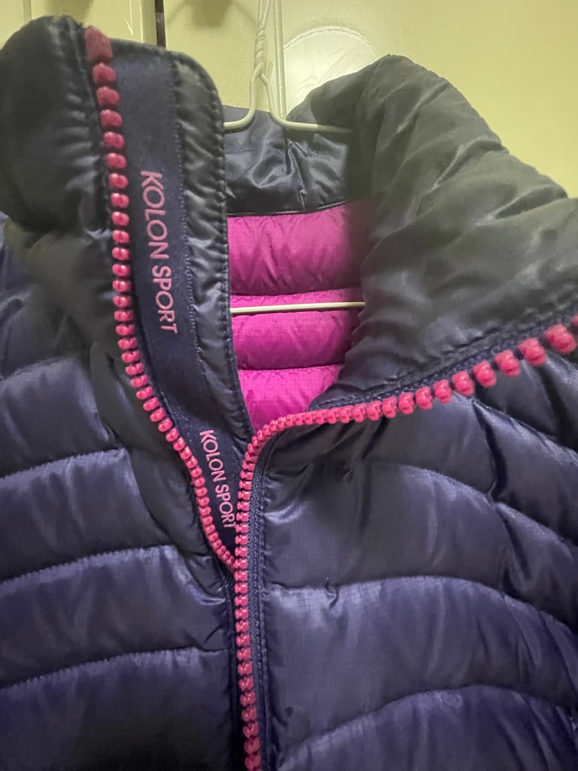 코오롱 퍼플 경량 구스다운 패딩 상품이미지3