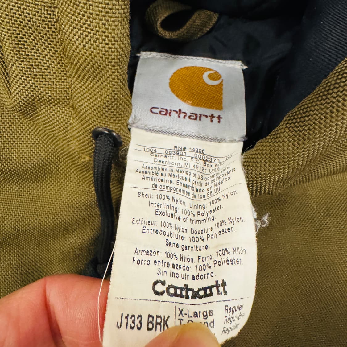 [빅세일] 칼하트 J133 BRK 액티브 자켓 올리브 XL 빈티지 워크자 상품이미지3