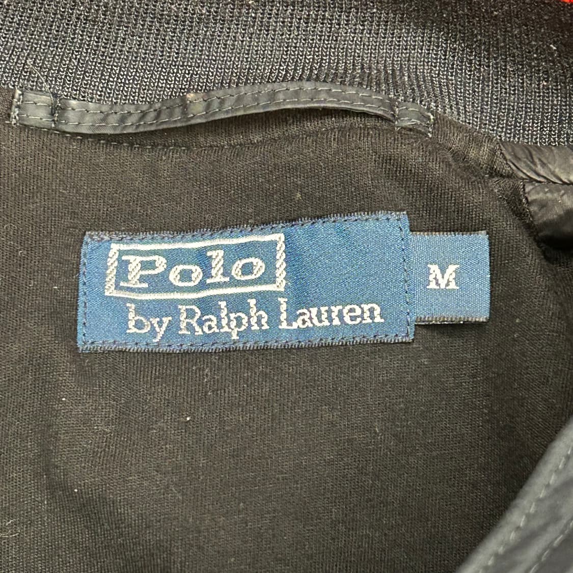 M 폴로랄프로렌 레드 블랙 배색 폴리쉘 자켓 상품이미지4