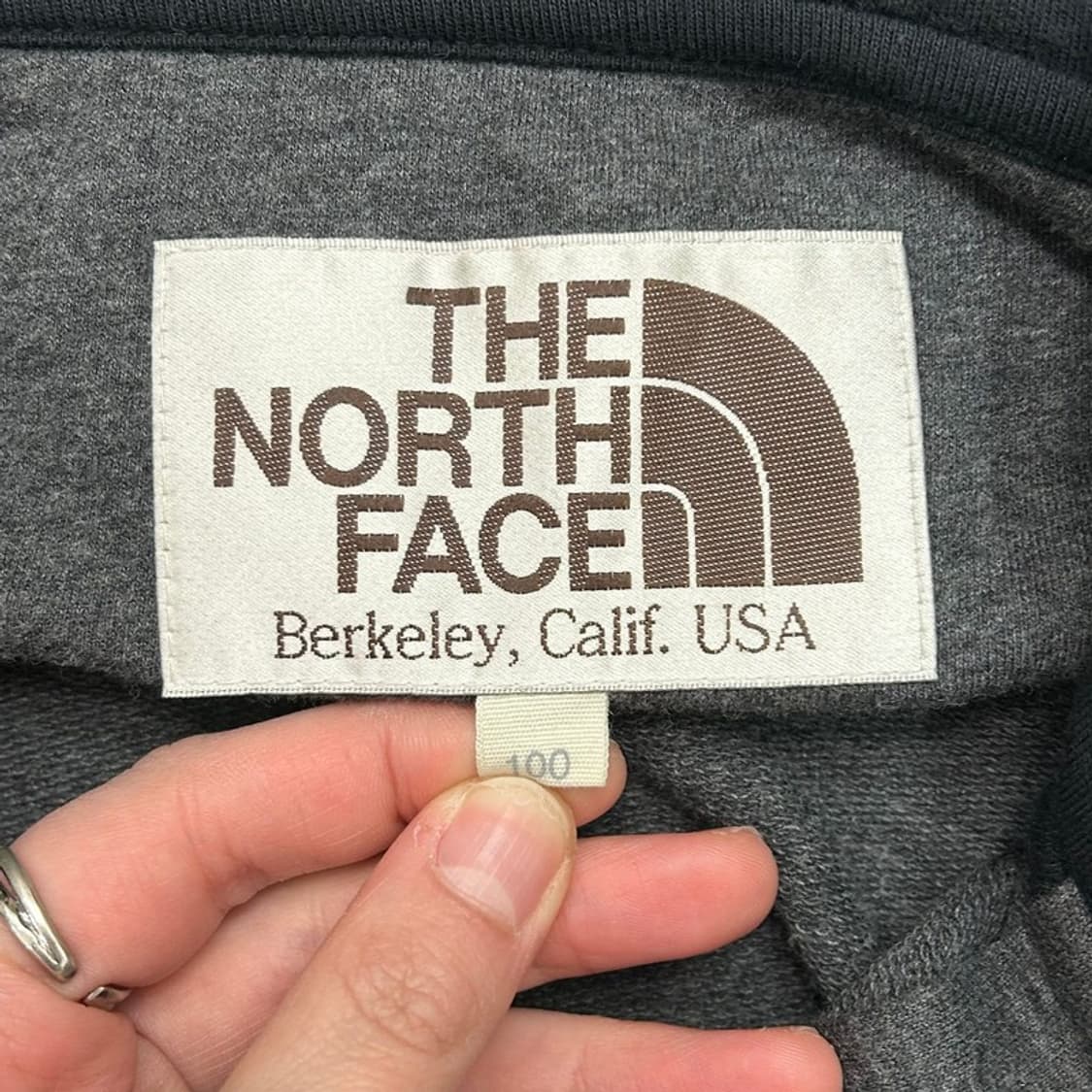 노스페이스 그레이/블랙 컬러 배색 후드집업 L 상품이미지6