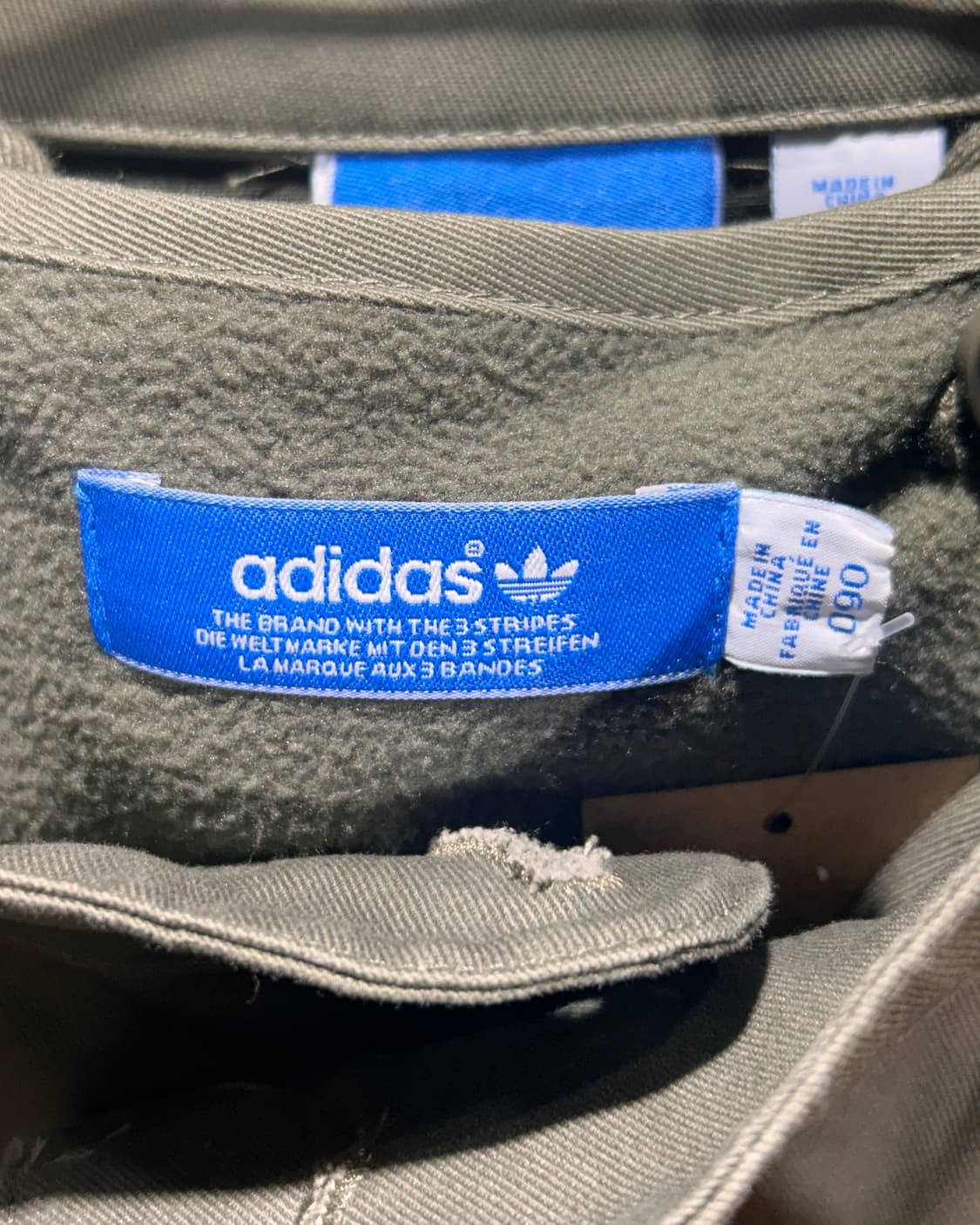 S 아디다스 올리브카키 피쉬테일 개파카 야상 상품이미지5