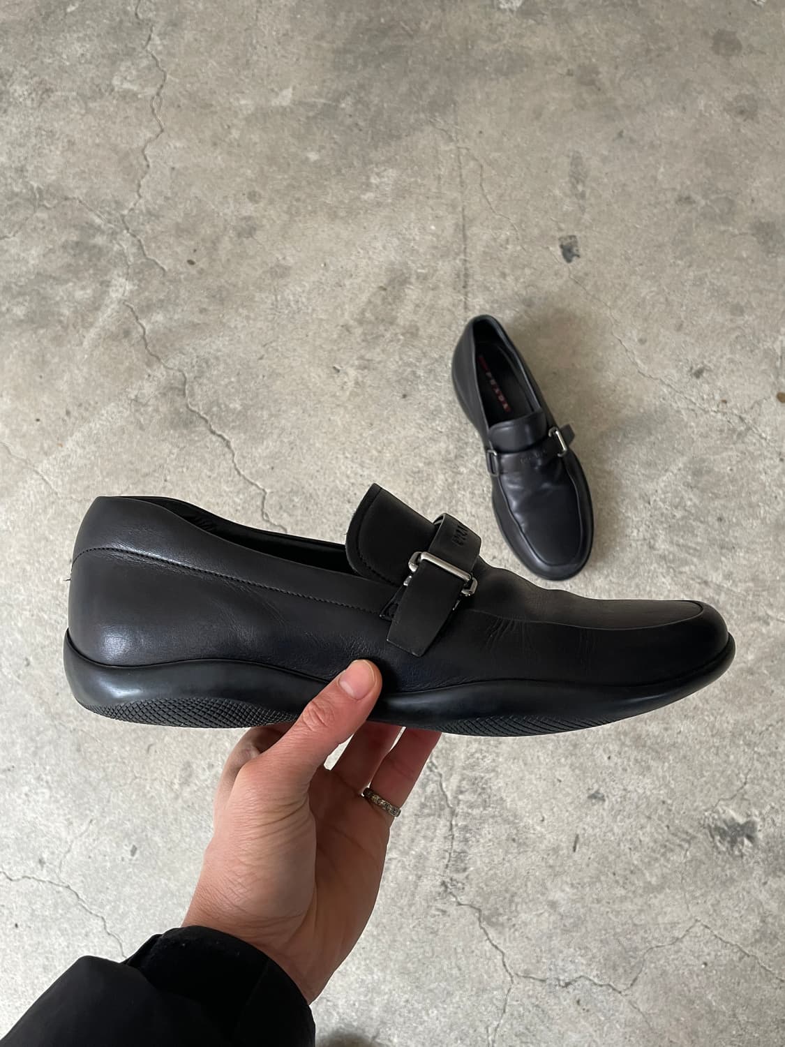 00s Prada Sports Buckle Loafers 상품이미지1