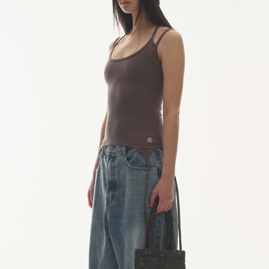 coyseio 코이세이오 홀터 스트랩 슬리브리스 차콜 상품이미지2