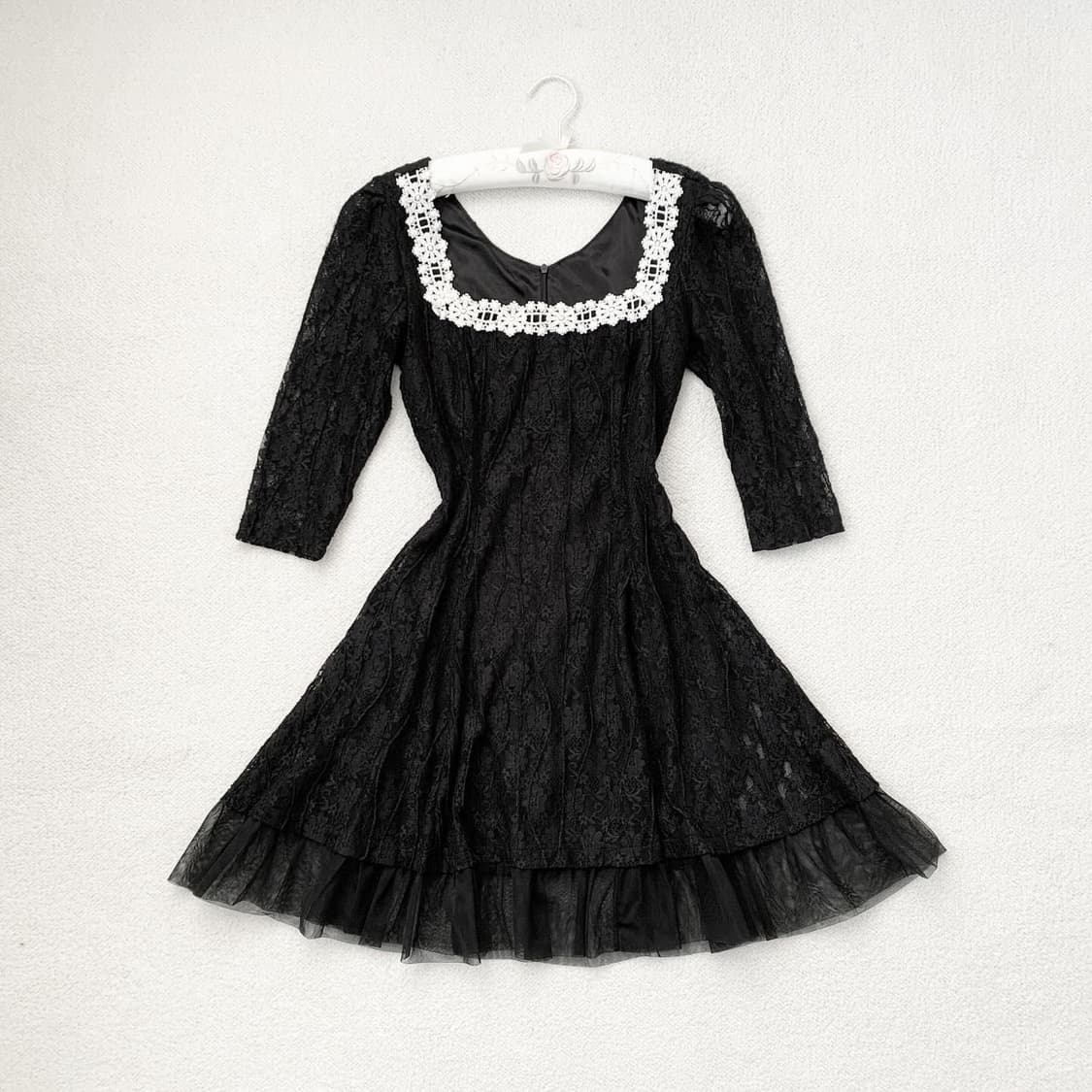 블랙레이스 로맨틱 7부 원피스 상품이미지1