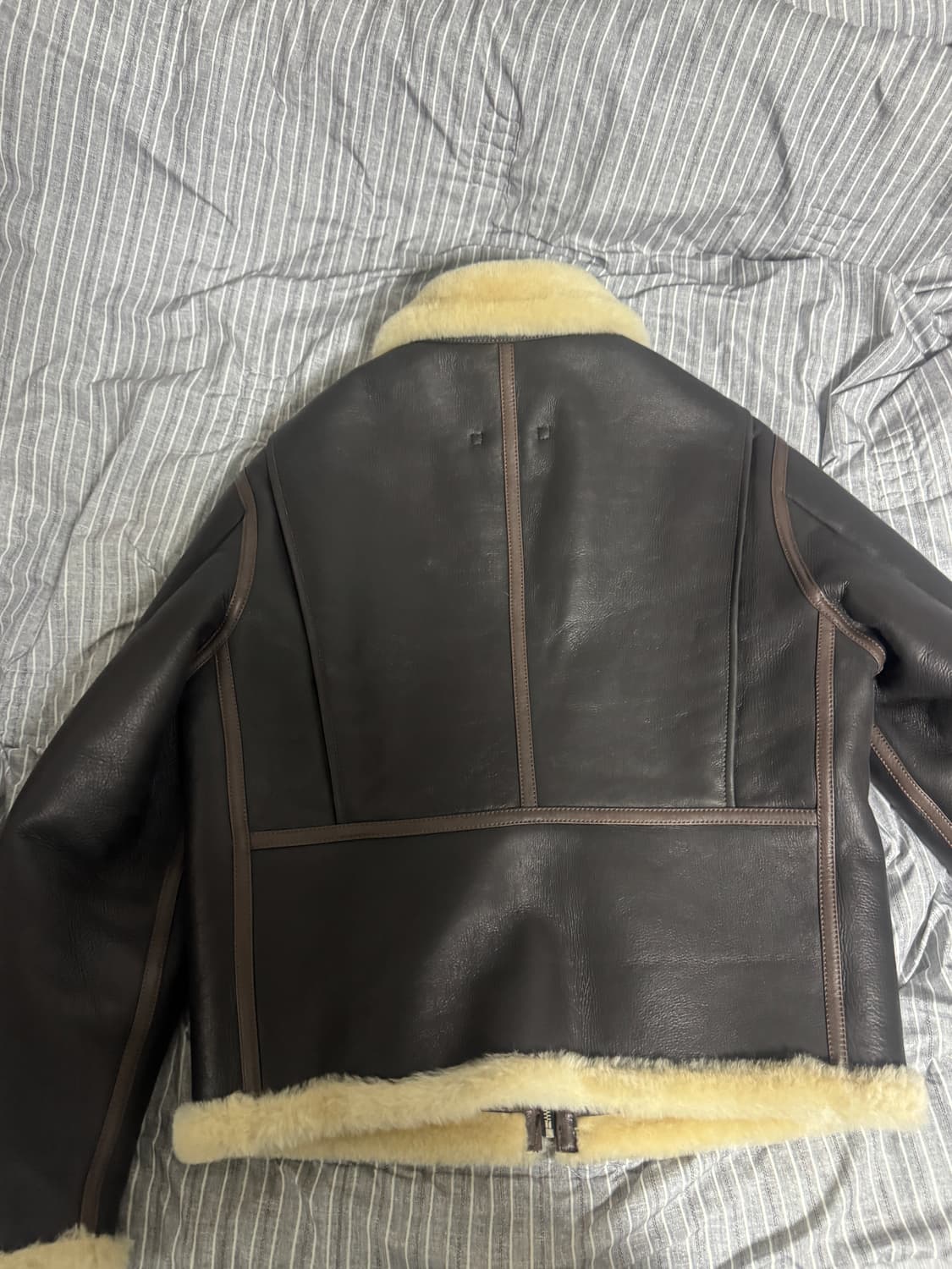 스테디에브리웨어 Sew B-6 무스탕 시어링 레더 자켓 1 상품이미지2