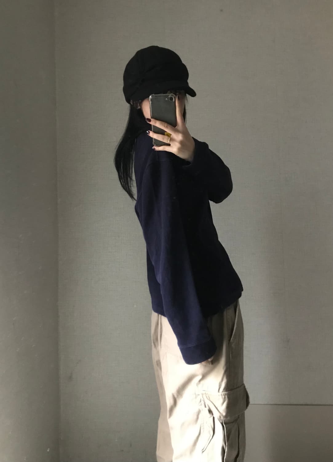 폴로 네이비 코튼 반집업 상품이미지5