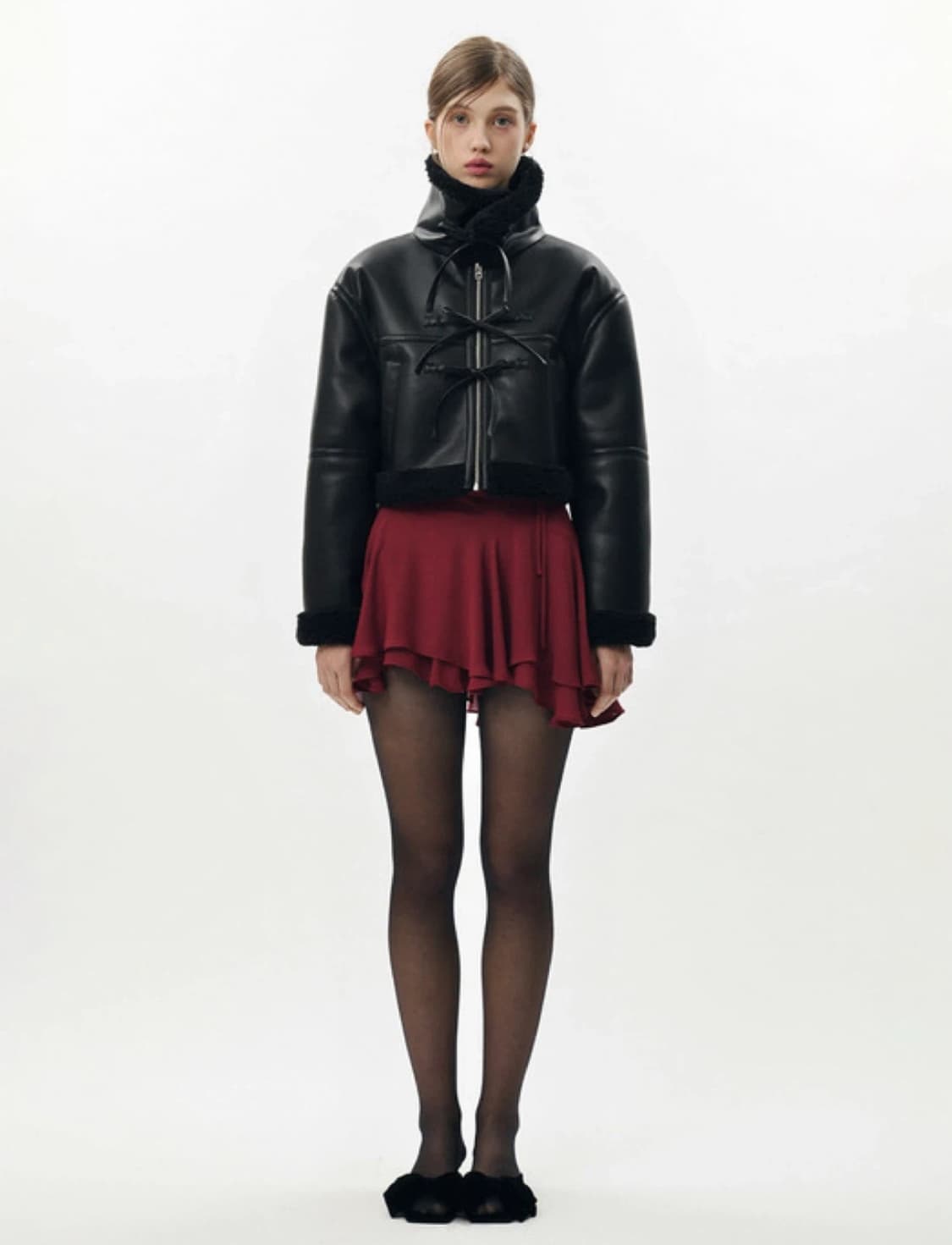 페인오어플레져 페오플 루시 무스탕 블랙 상품이미지5