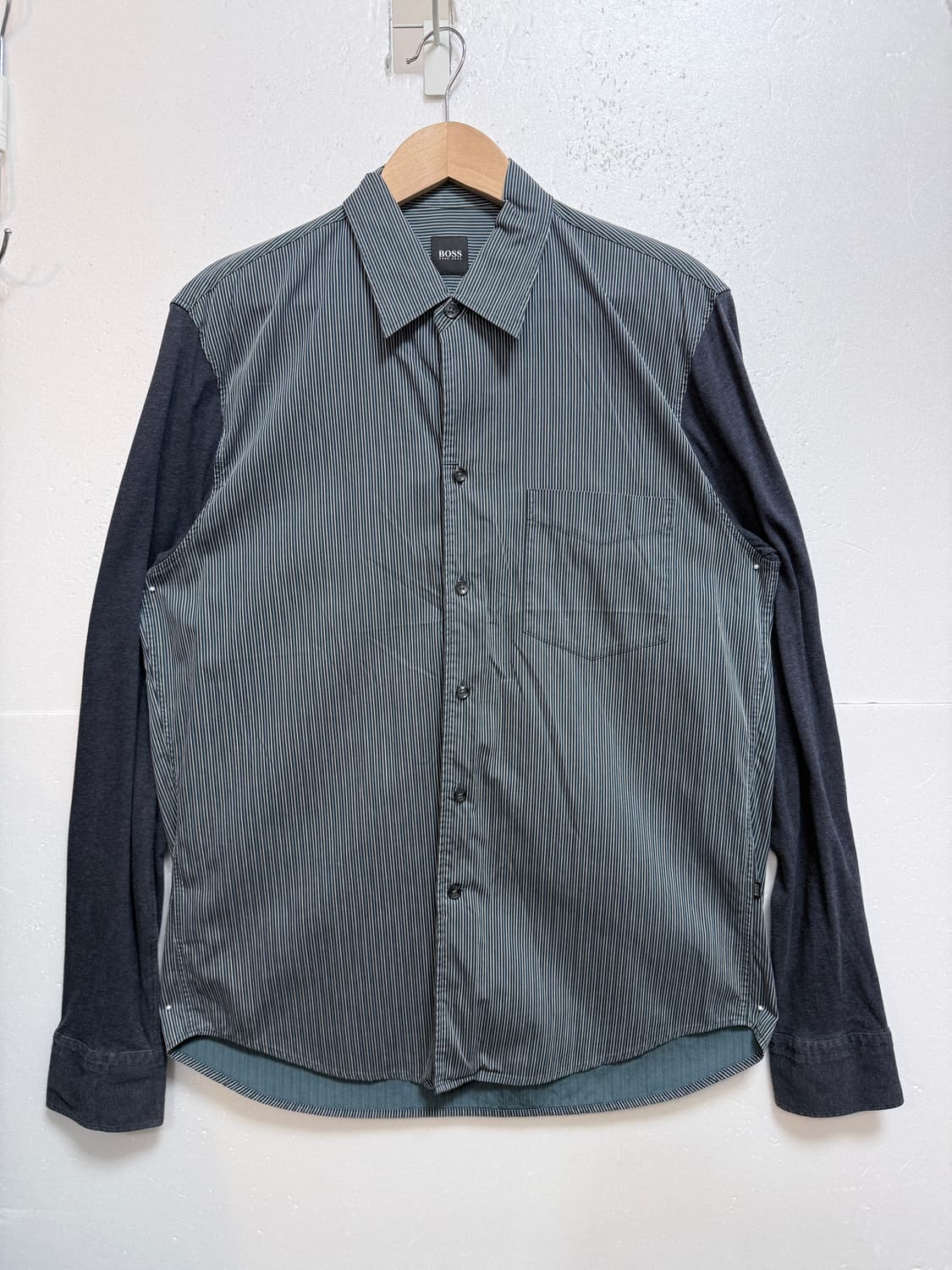 BOSS HUGO BOSS 휴고보스 스트라이프 배색 셔츠 100-105 상품이미지1