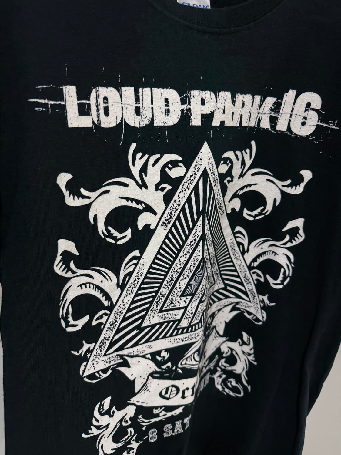 길단 빈티지 프린팅 블랙 티셔츠 락스타일 텍스트 상품이미지6