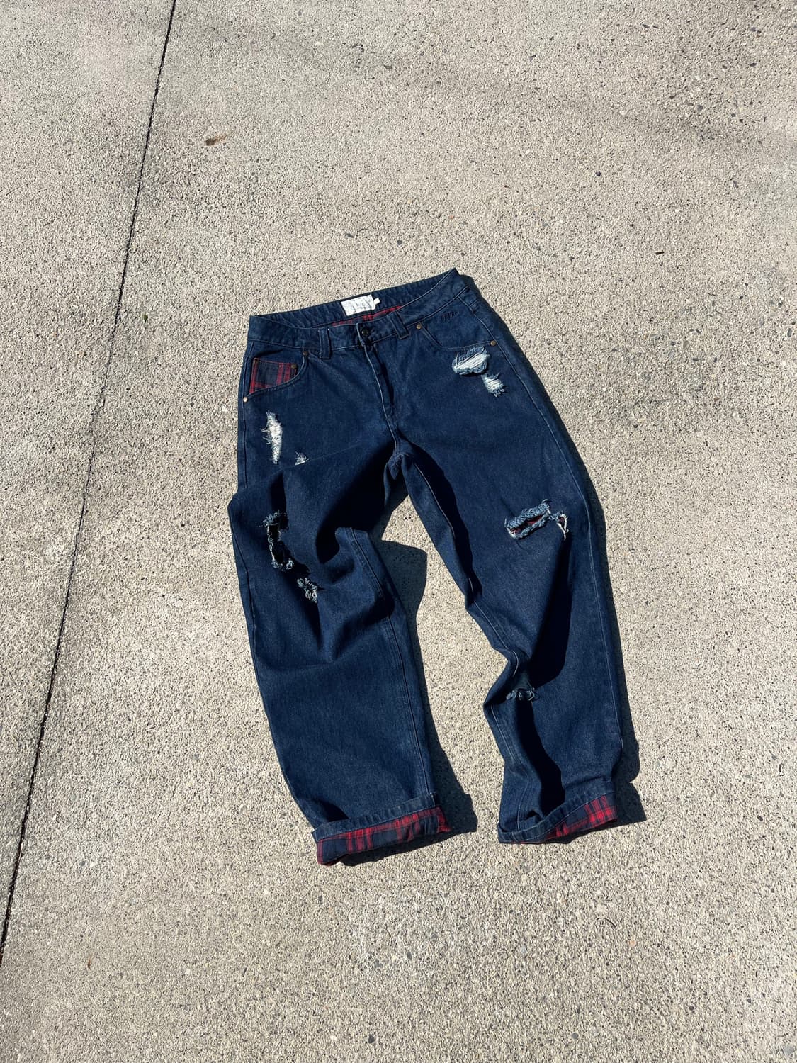 Dime distressed Baggy denim pant 상품이미지1