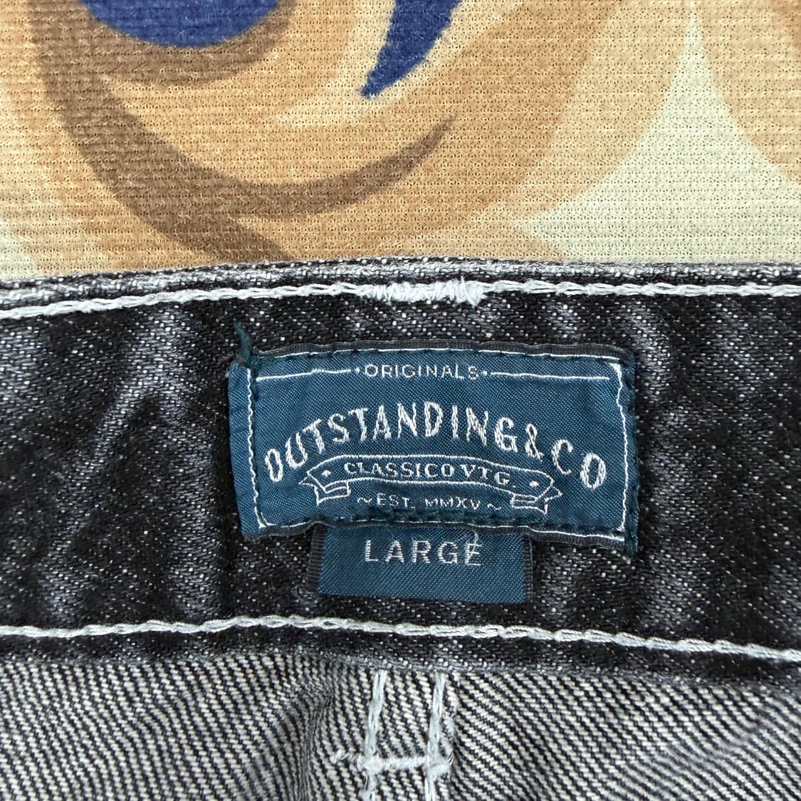 (L)아웃스탠딩 흑청 카펜터 데님팬츠 상품이미지5