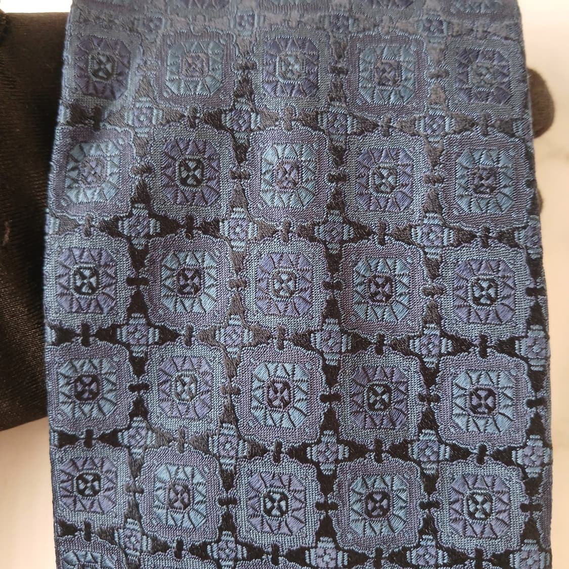 프로크호닉 실크 네이비 자카드 넥타이 9.6cm A+등급 A18917
 상품이미지5