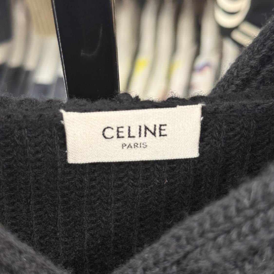 [리오브전포점] 셀린느 리브드 체인로고 니트 후드 상품이미지3