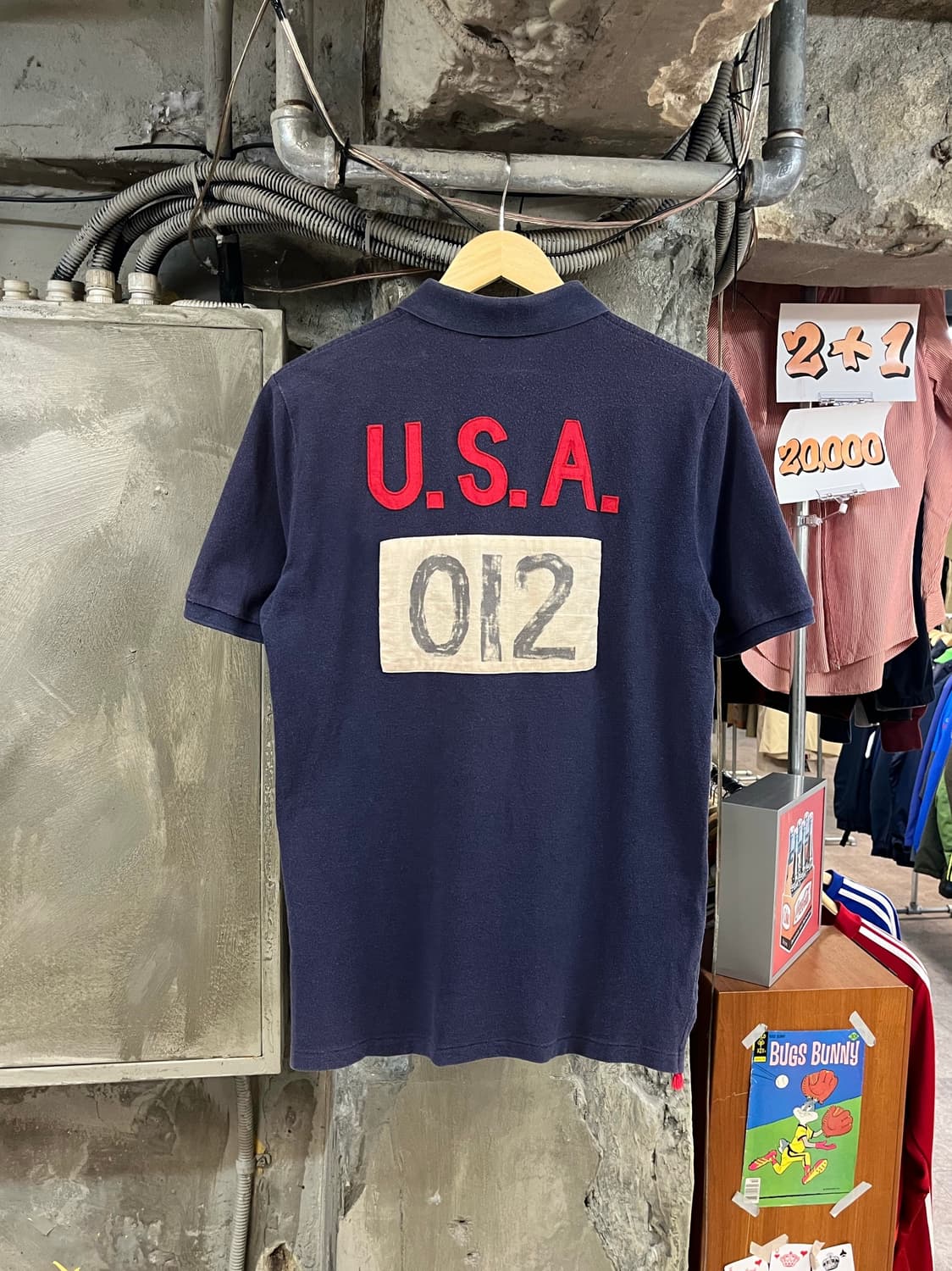 폴로 랄프로렌 빅포니 USA 반팔 카라티 네이비 XL #csz3149 상품이미지2