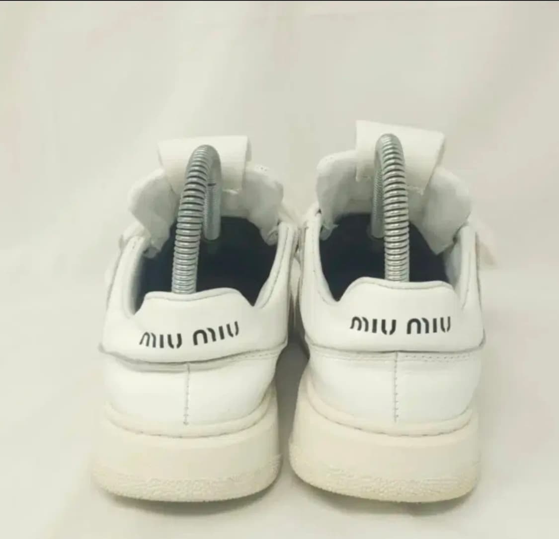 미우미우 로고 레더 스니커즈 (37사이즈/240mm) 상품이미지6