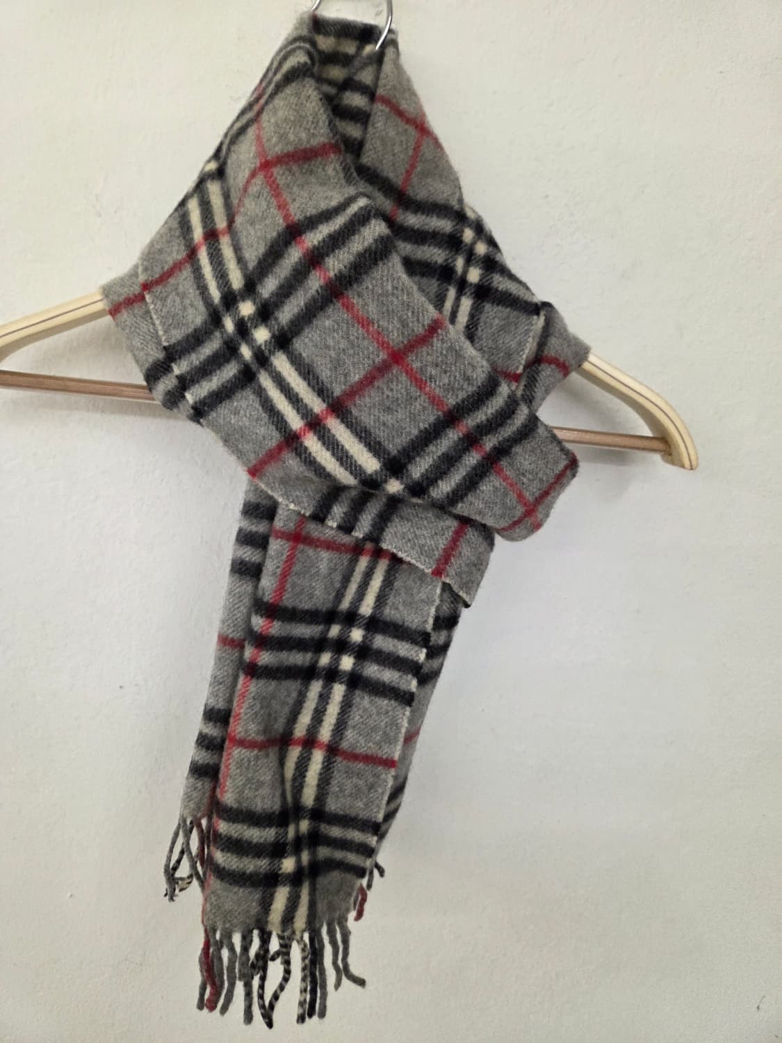 버버리 그레이체크 울 목도리 상품이미지3