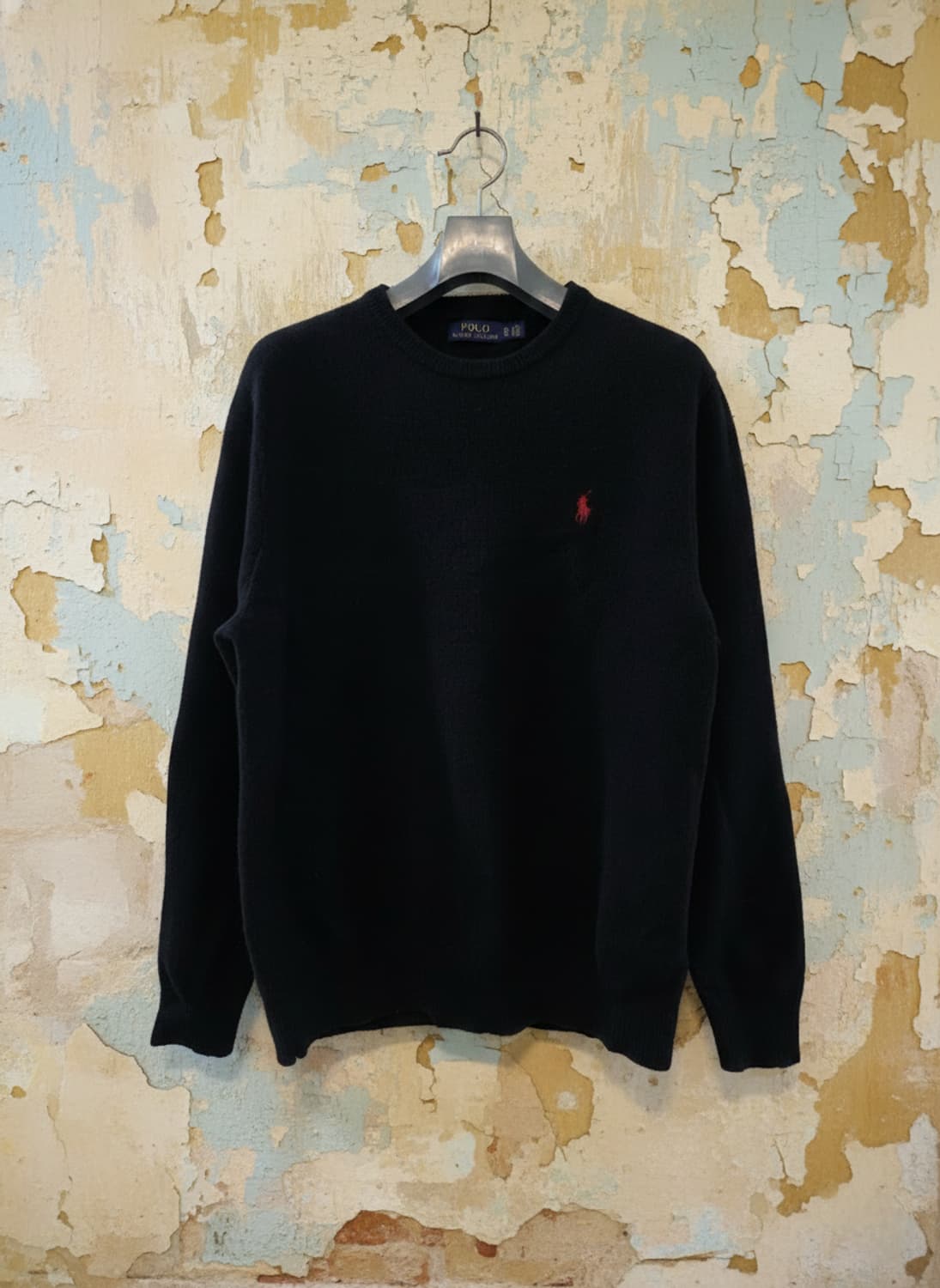 폴로 랄프로렌 블랙 크루넥 니트 XL 상품이미지1