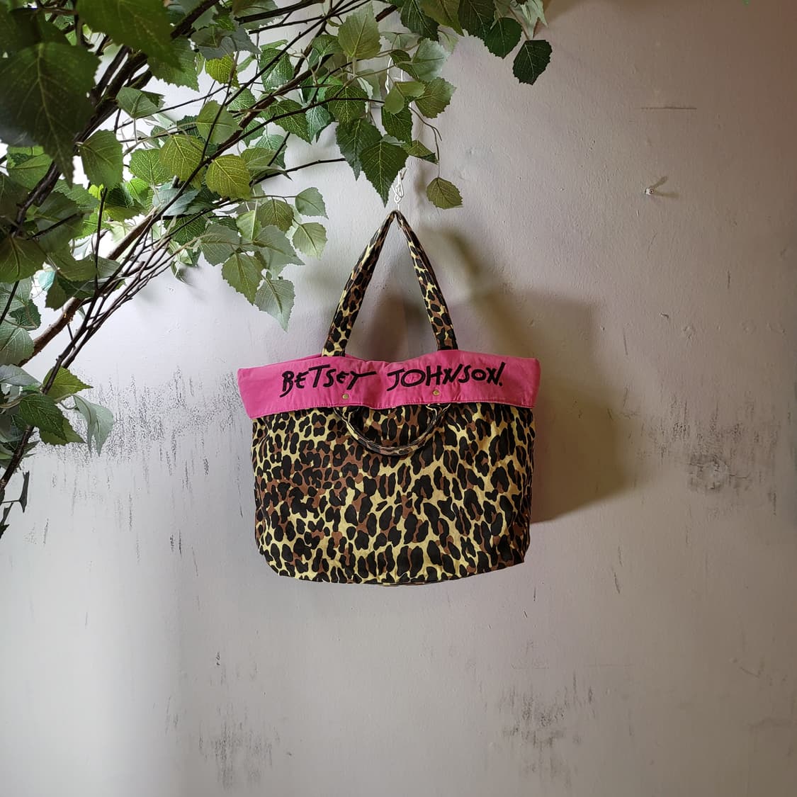 Betsey Johnson(벳시 존슨)레오파드 핑크 토트백 상품이미지1