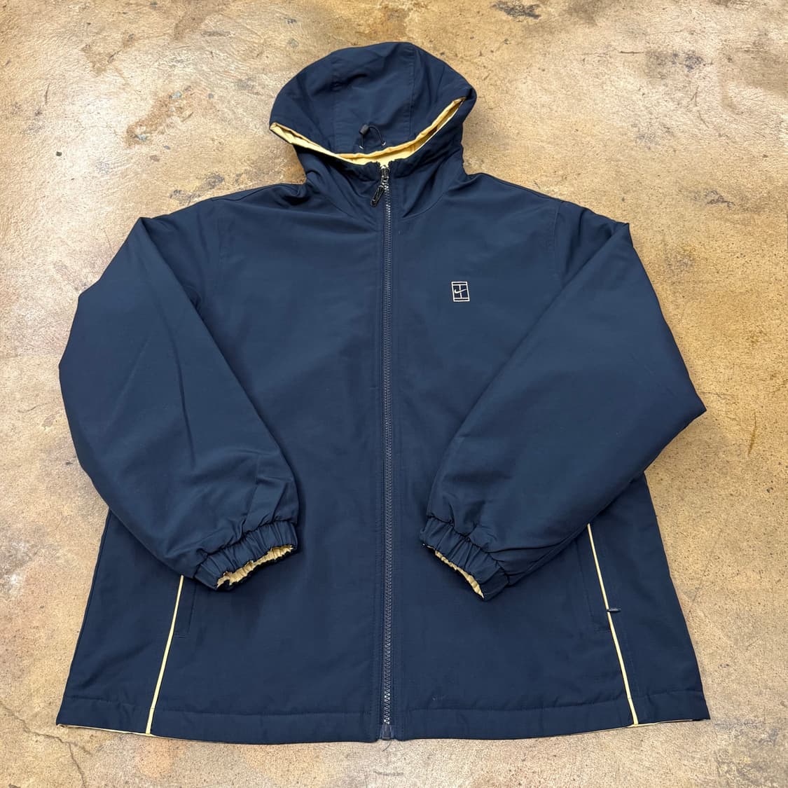 [정품/XL] 나이키 후드 패딩 아이보리 네이비 양면 b17 상품이미지2