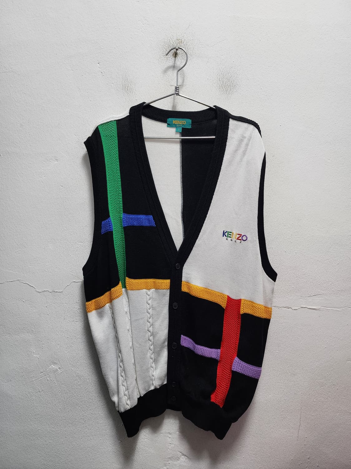 KENZO 컬러블록 니트 베스트 상품이미지1