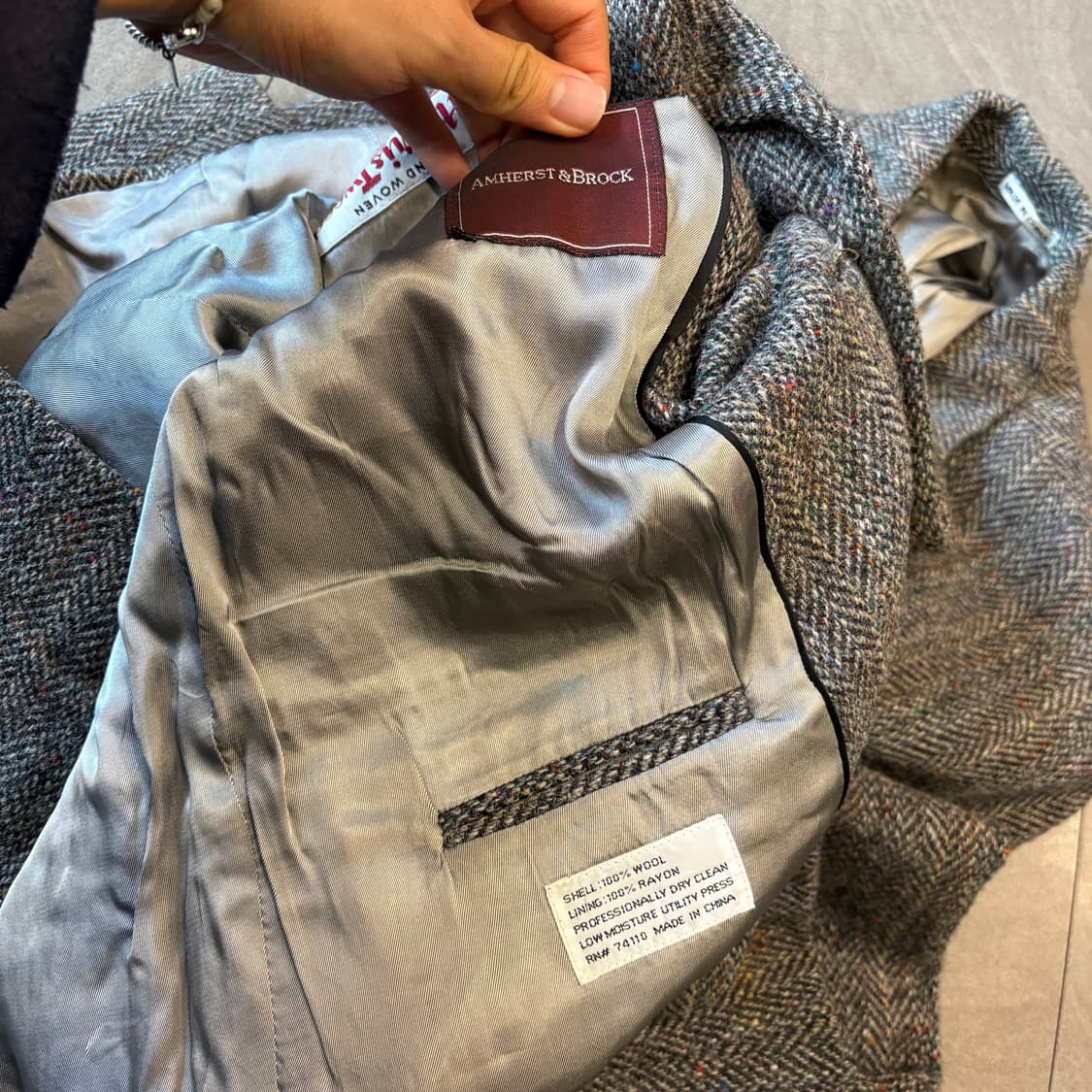 빈티지 해리스트위드 울 자켓 상품이미지7