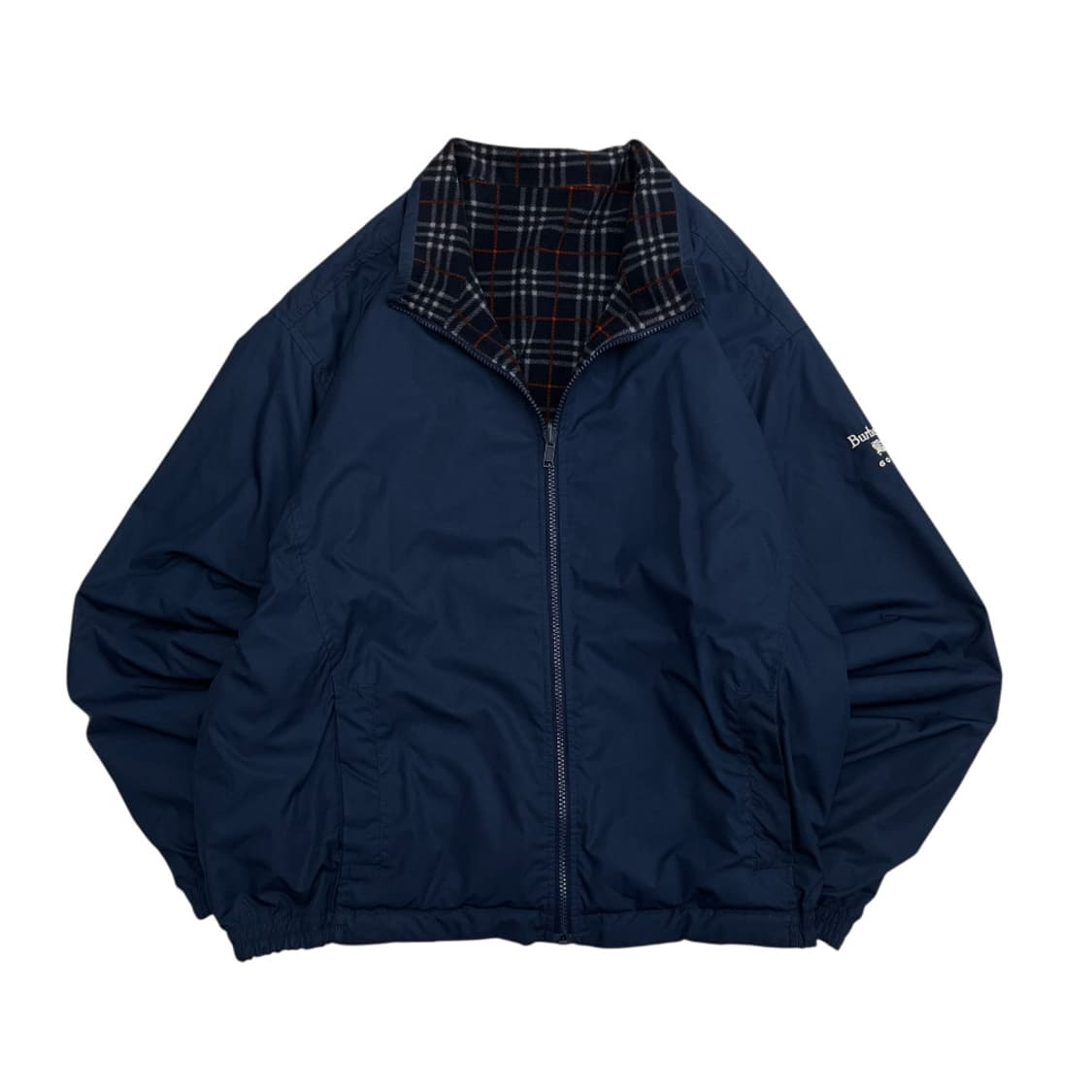 버버리 네이비체크 후라스 리버시블 자켓 상품이미지2