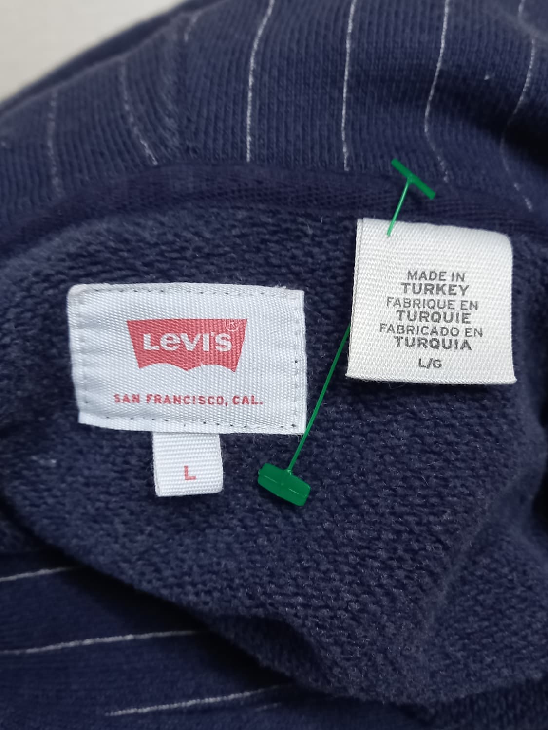 L100-XL105 새상품 리바이스 후드티 네이비 L-691 상품이미지5