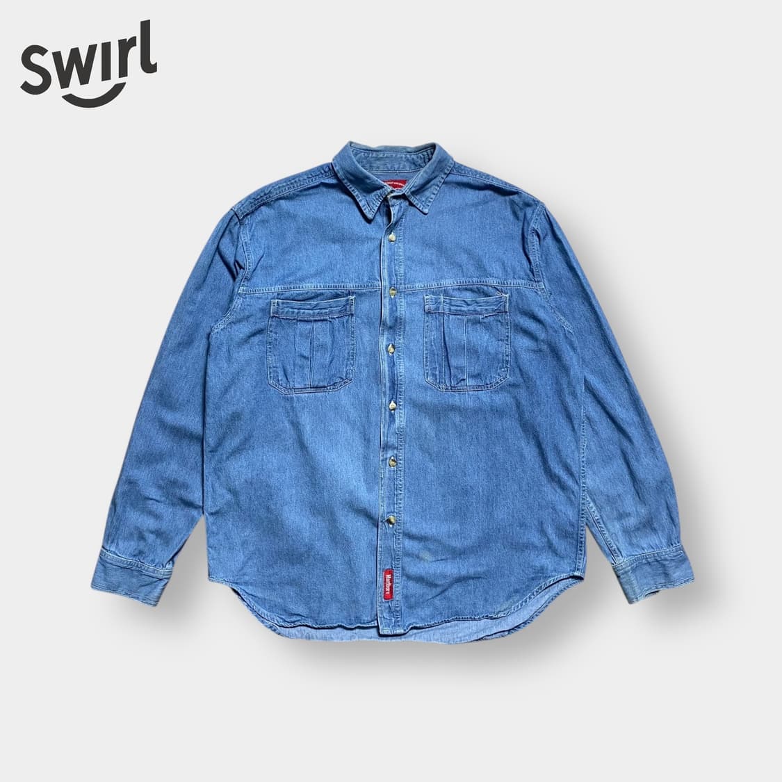 🌊90s Marlboro work denim shirts 상품이미지2