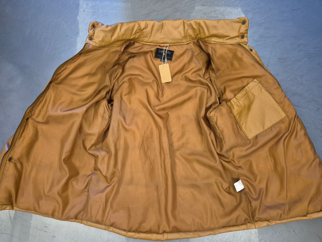 90s suggestion 레더 다운 자켓 상품이미지3