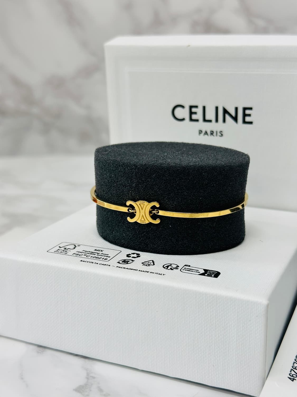 [풀구성] 셀린느 트리옹프 아티큘레이티드 골드 팔찌 상품이미지2