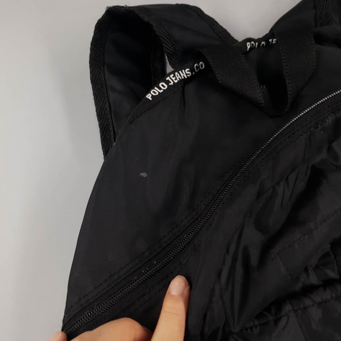 폴로랄프로렌 폴로진스 블랙 윈도우 퀼팅 백팩 가방 상품이미지5