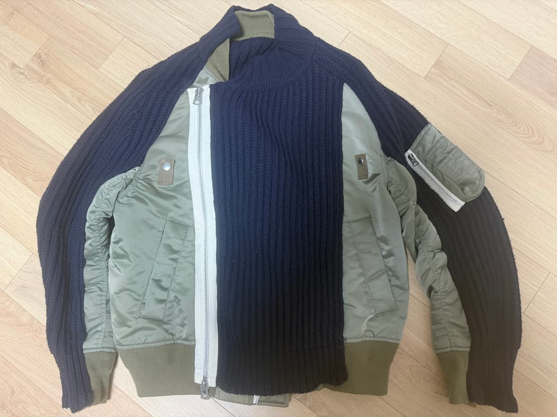 사카이 리브 니트 믹스 봄버 2사이즈 상품이미지1