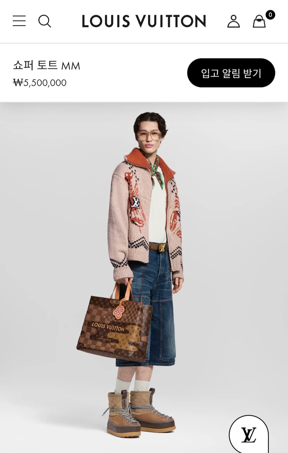 루이비통 니고x퍼렐 한정판 쇼퍼 토트백MM 크로스백 상품이미지3