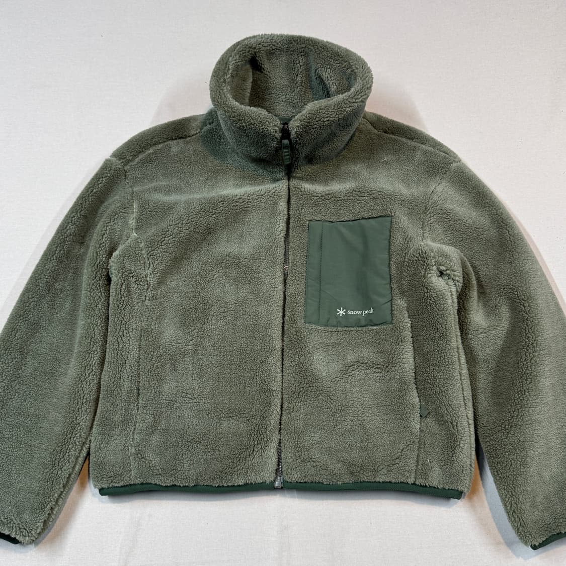 M) 스노우피크 플리스 자켓 올리브 그린 상품이미지2