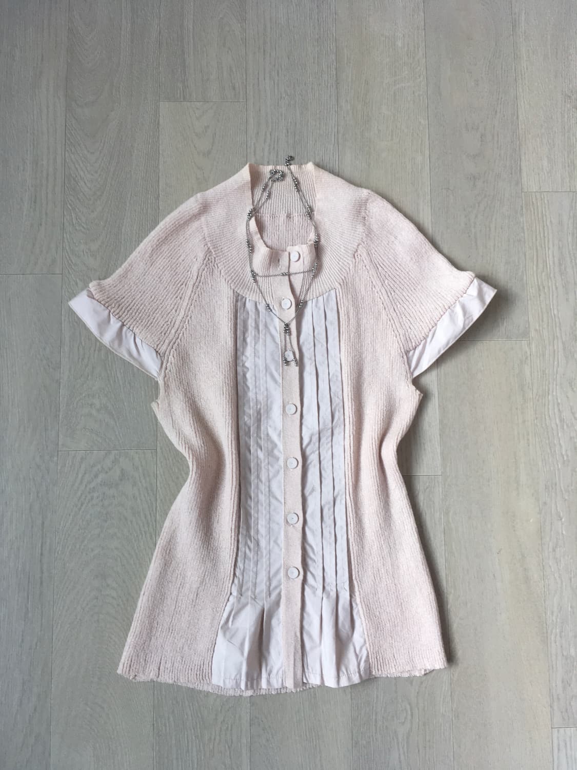 jpn vintage peach pink pearl knit 상품이미지7