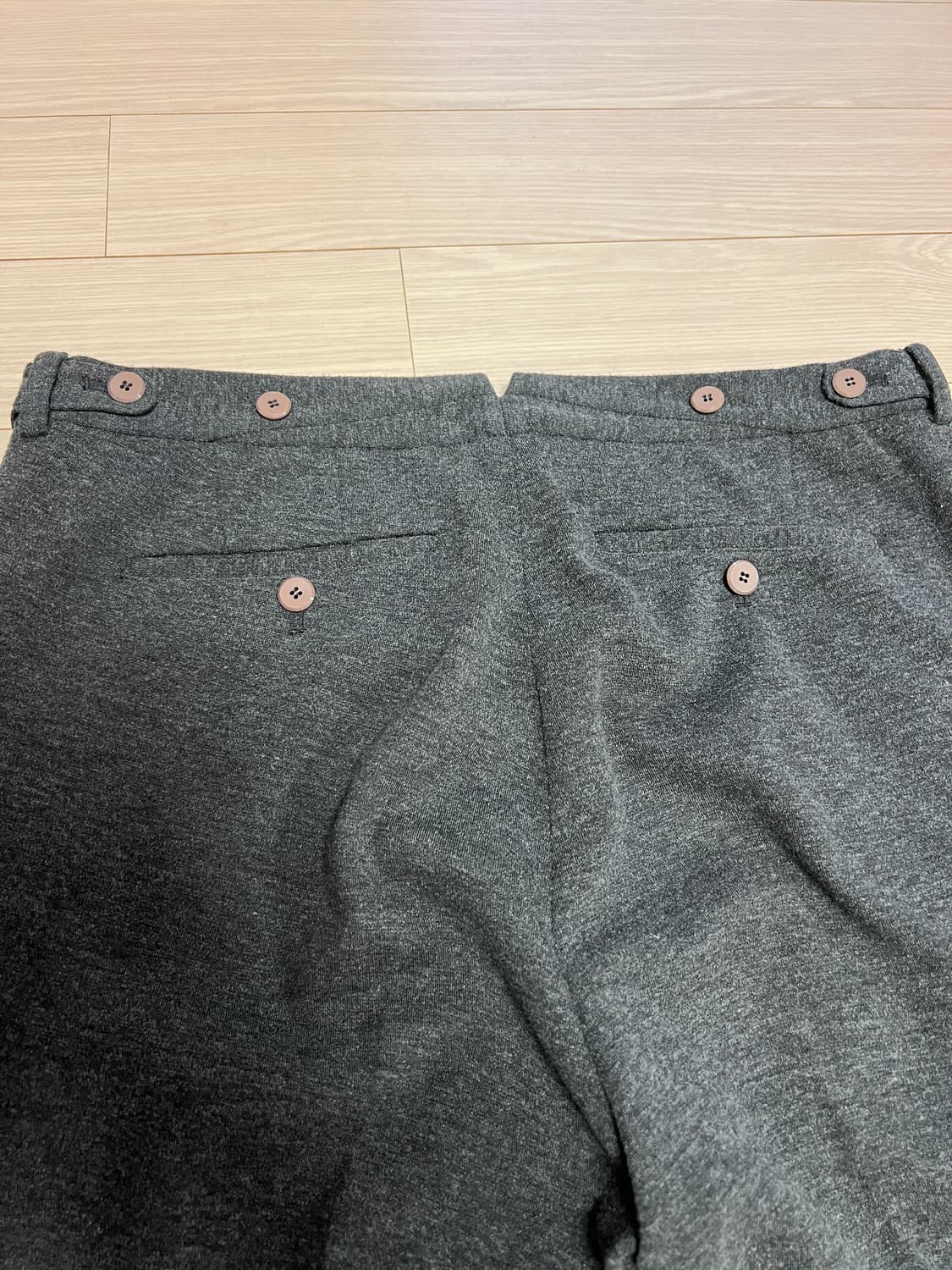 울 혼방 슬랙스 팬츠 / 차콜 그레이 / 46 (슬림 스트레이트) 상품이미지7