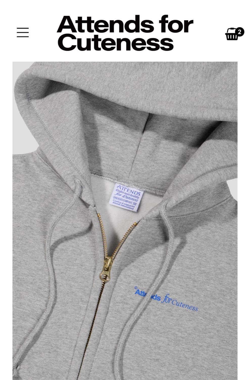 ATTENDS 어텐즈 for hoodie 크롭 집업 상품이미지10