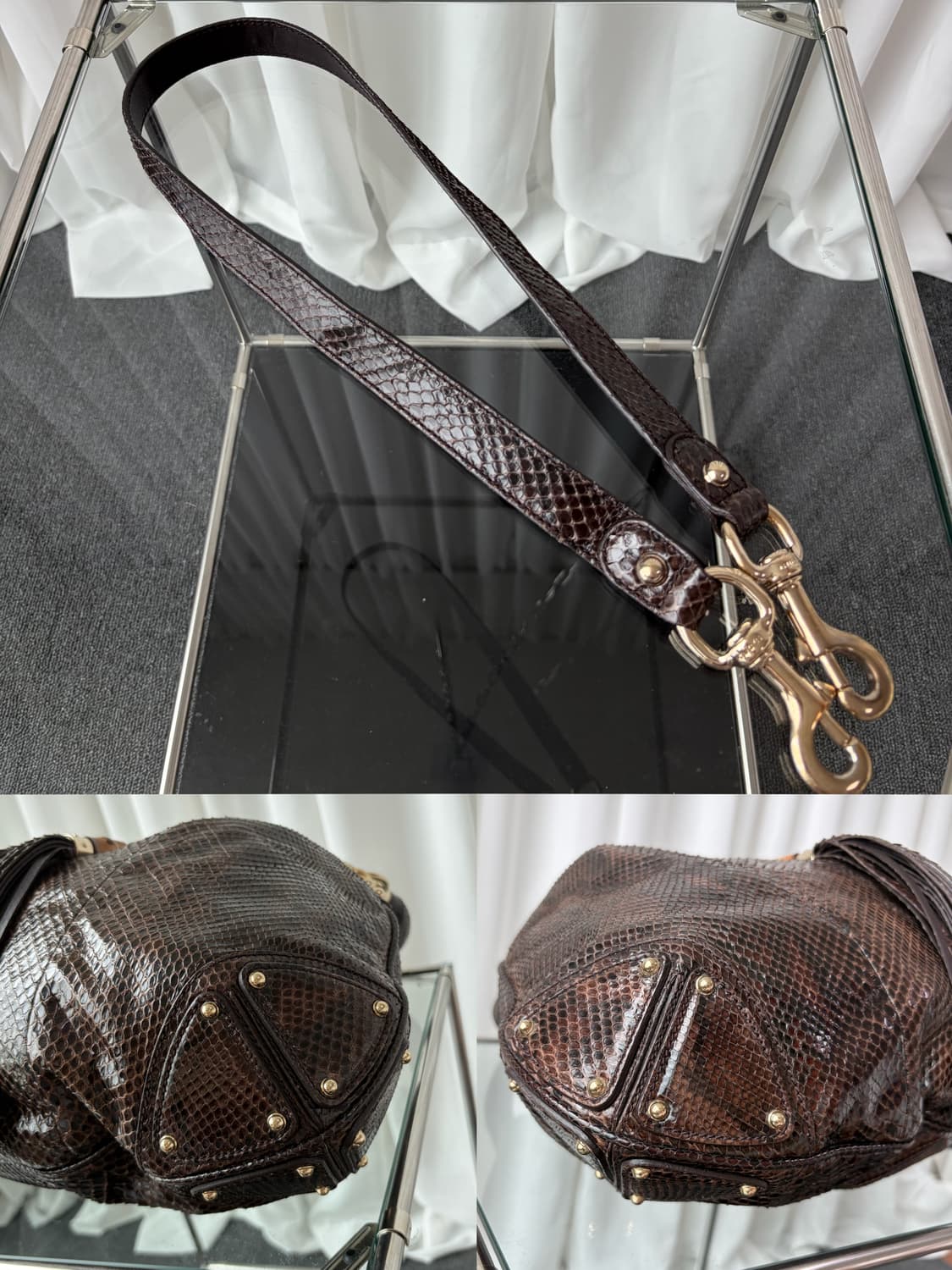 Rare 구찌 파이톤 인디백 상품이미지9