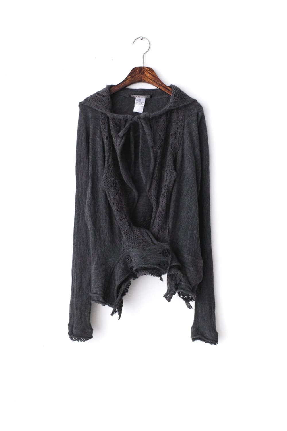 EIKO KONDO) grunge hood knit cardigun  상품이미지1