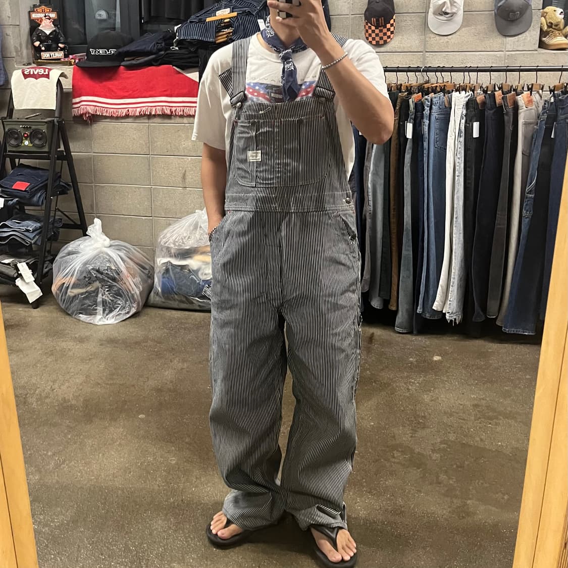 70s  JC Penney 빅맥 히코리 오버롤 (~35“) 상품이미지5
