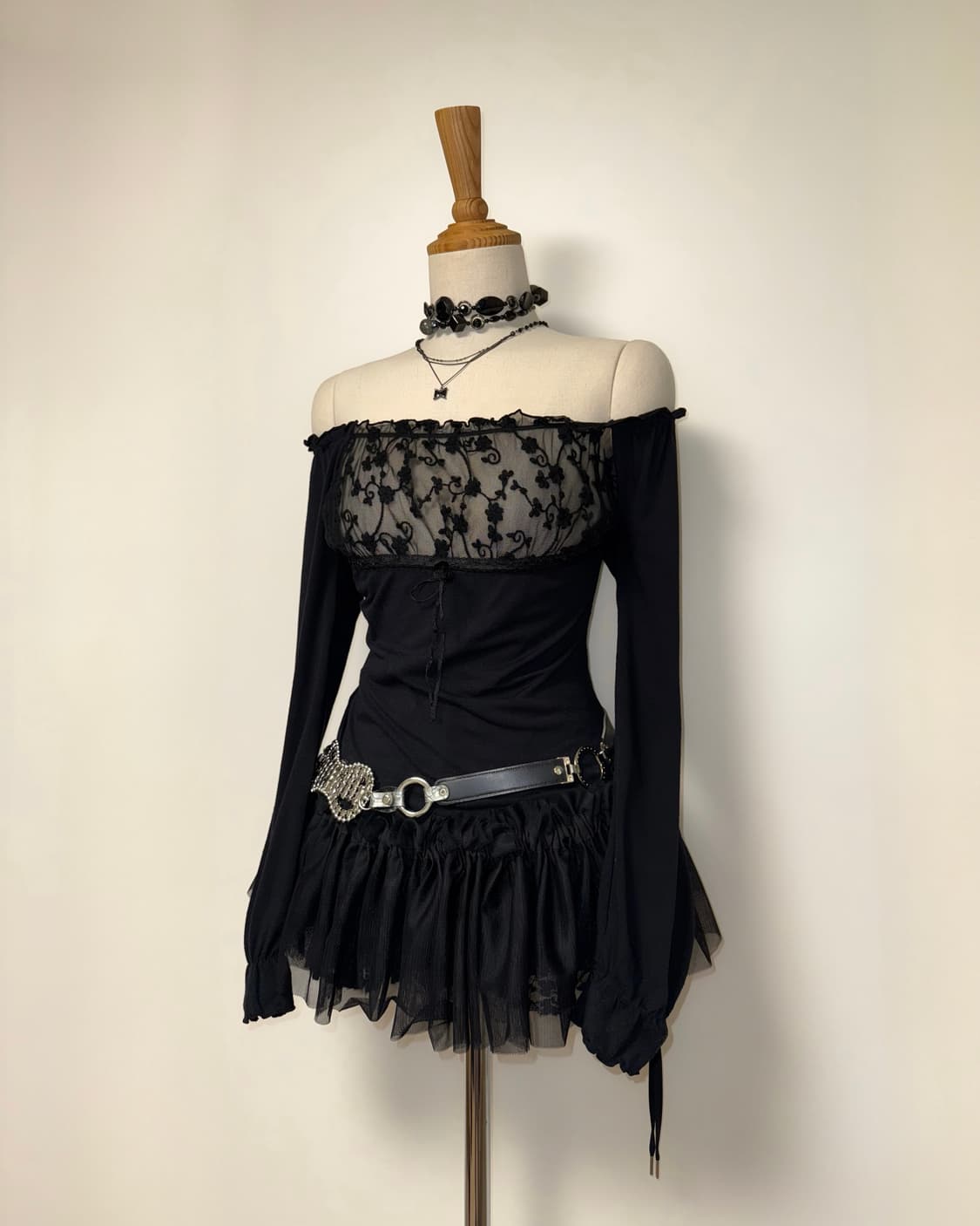 고스 페어리 시스루 데일리 블라우스 상품이미지2