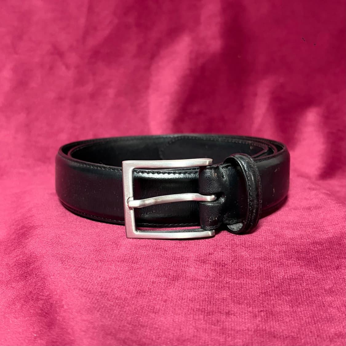 이탈리안 블랙 레더 벨트 상품이미지1