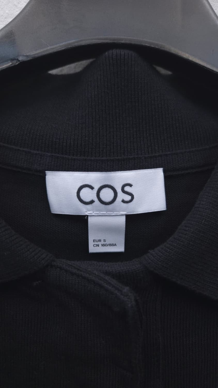 COS 긴팔 오버핏 카라티 블랙 상품이미지3