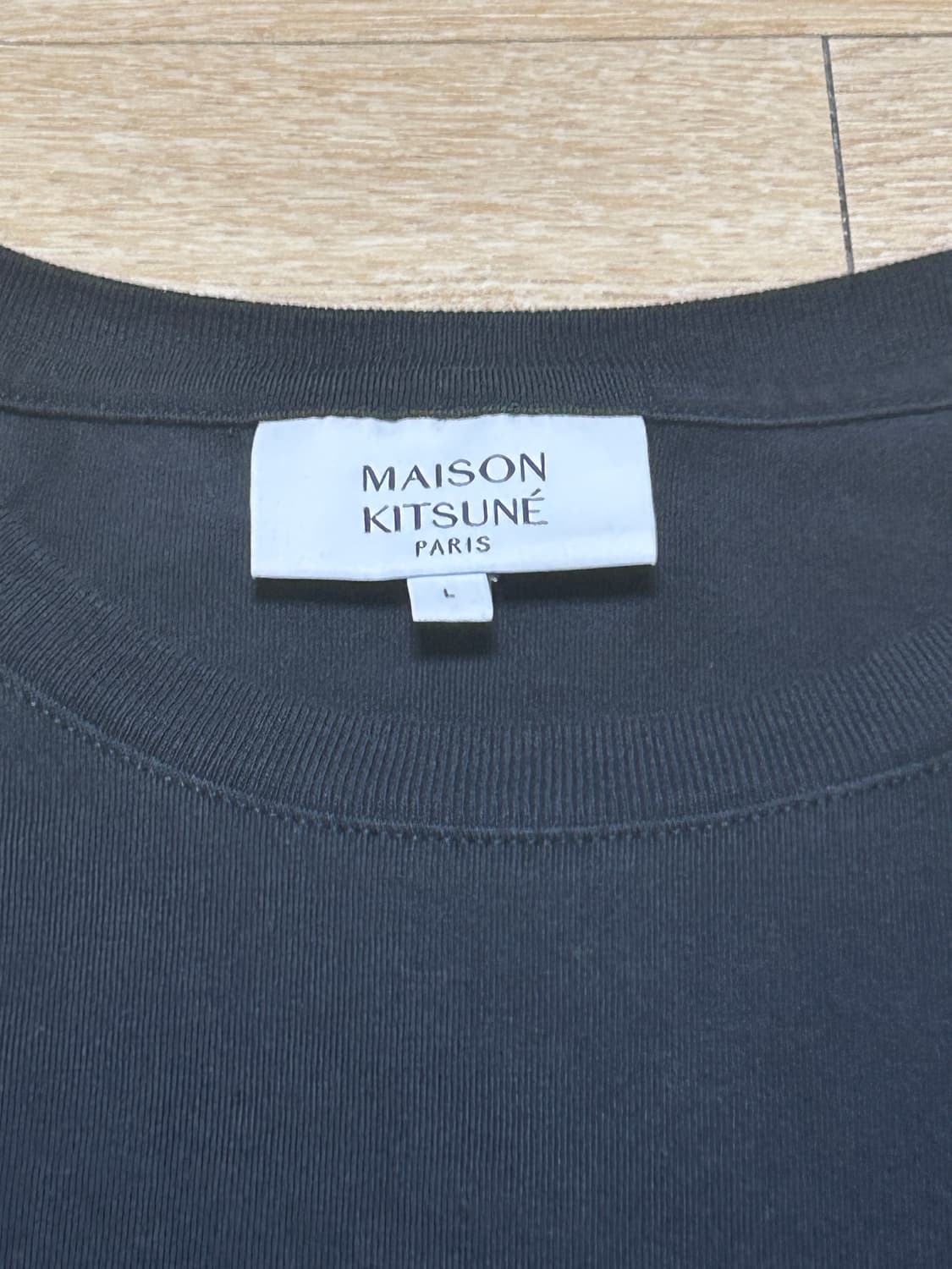 메종키츠네 반팔티 블랙 L 상품이미지3