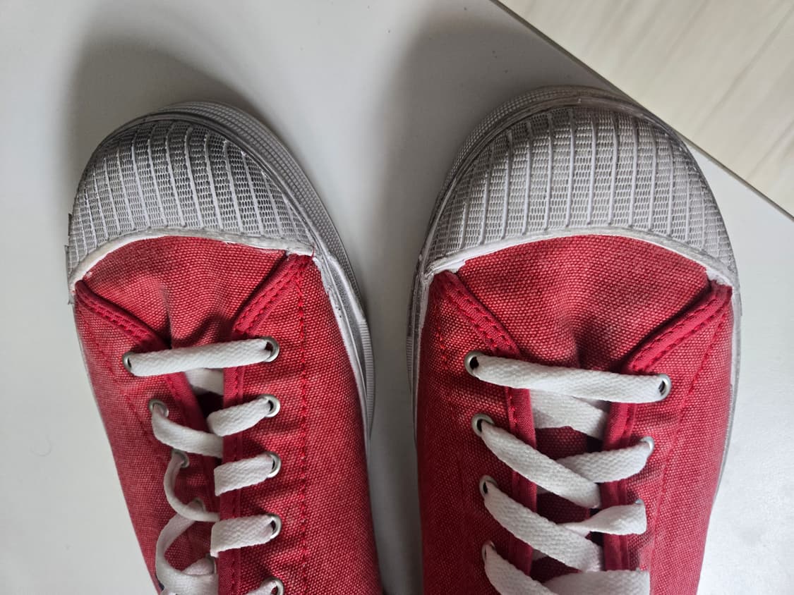 폴로 에센스 100 캔버스 캡토 스니커즈 레드 상품이미지4