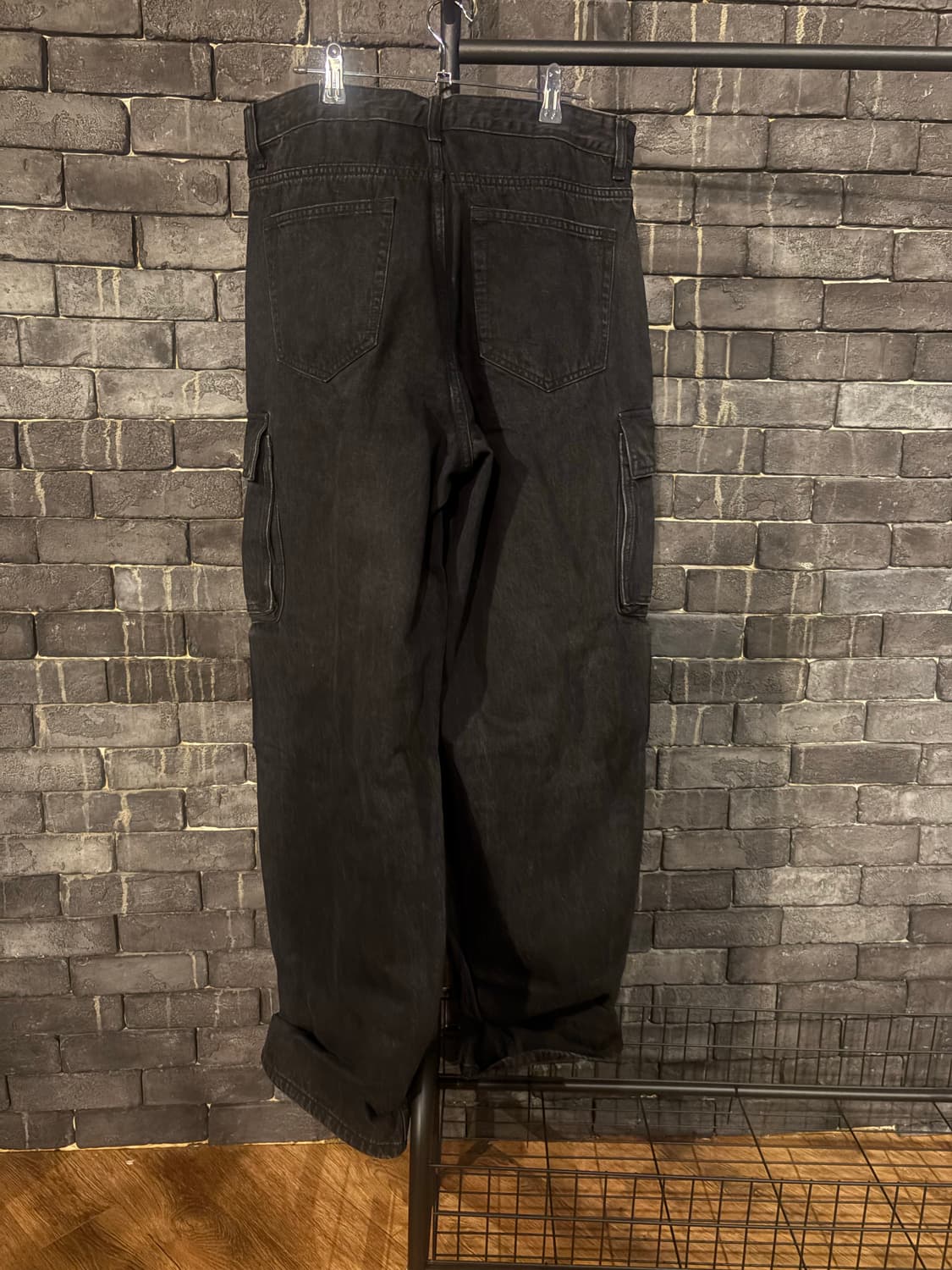 [새상품/33] 남성 흑청카고바지 상품이미지4