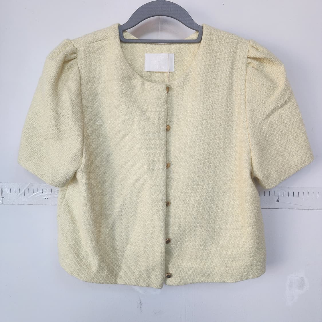 체리코코 아이보리 반팔 트위드 퍼프 상품이미지1